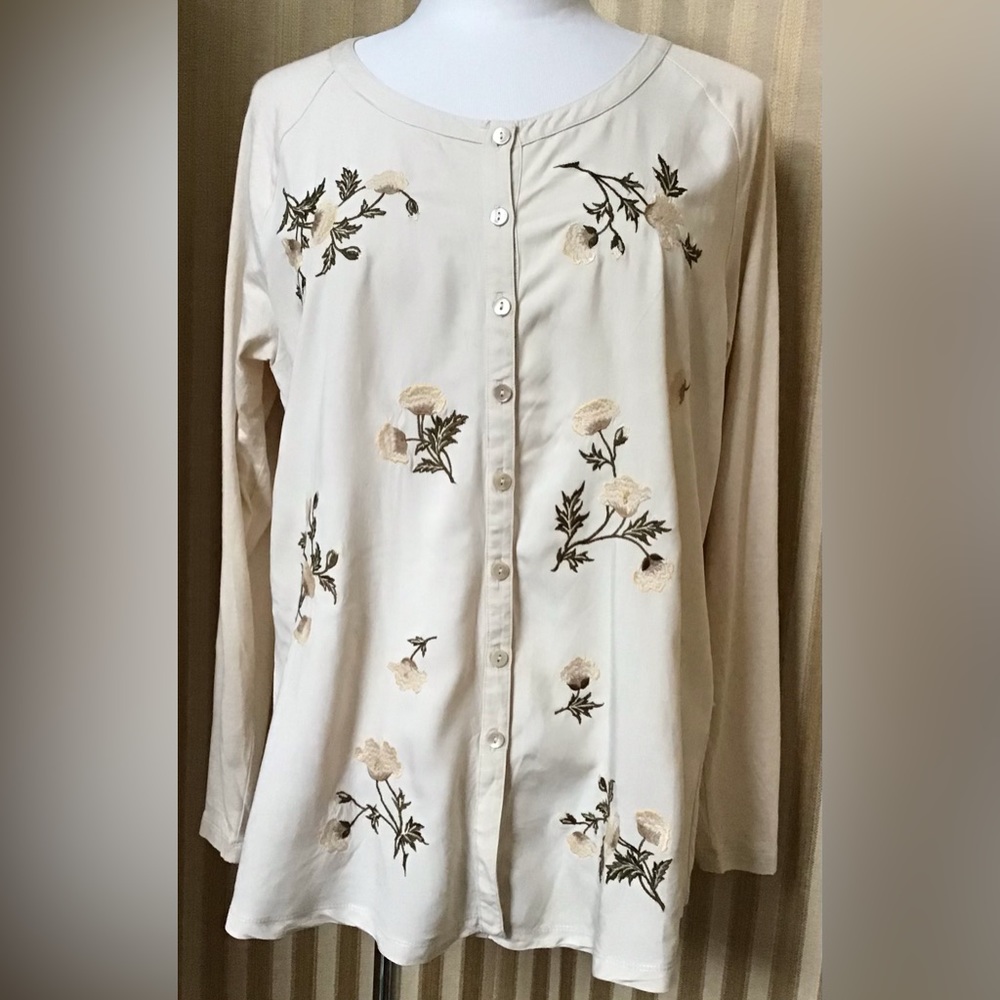 J. Jill Embroidered Blouse